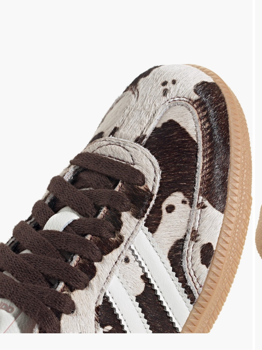 adidas Women's Sneaker in Cow-Print Brown, White & Pink - Picture 3 of 7